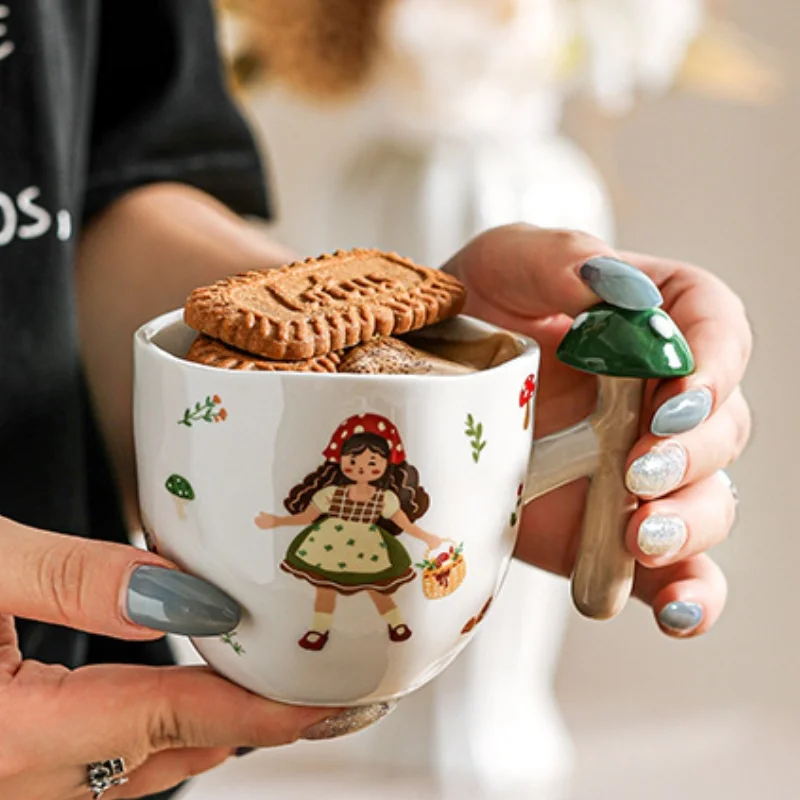 კერამიკული ჭიქა მხიარული ბოსტნეულის ფორმის სახელურით - Image 9